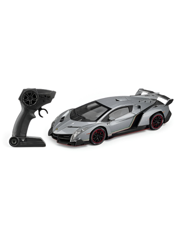 Lamborghini Veneno 1:24 Scale Remote Control Car – Diecast Alloy Body RC Supercar with Pistol Grip Transmitter | Special Edition Racing Toy for Kids & Collectors LMI16577