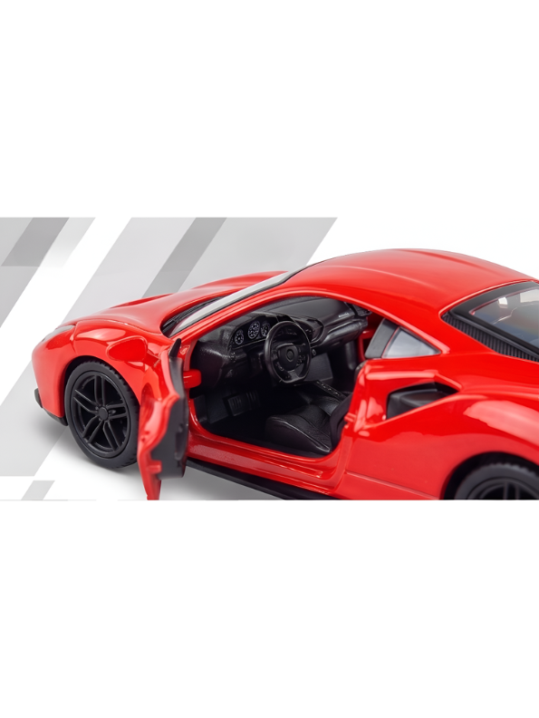 Diecast Supercar Set 1:36 Scale | 4-Pack Mini Ferrari & Bugatti Toy Models with Opening Doors & Engine Bay LMI11200