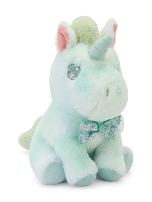 Unicorn Plush Toy for Kids – Soft Pastel Stuffed Animal with Floral Bow Tie, Cute Nursery Decor Gift for Baby Girls & Boys ST11531