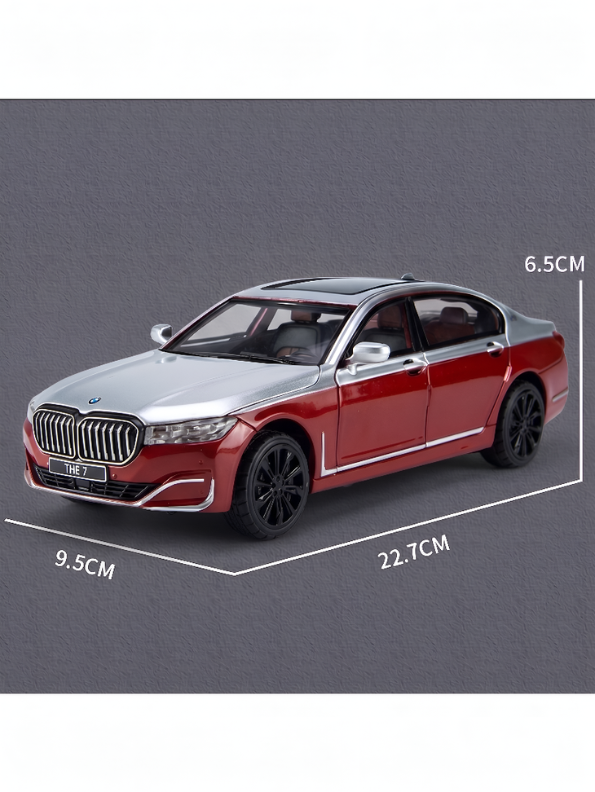 BMW 760 Li Alloy Metal Model Car – Scale 1:24 Premium Highly Detailed Simulation Replica with Steering Linkage and Functional Parts LMI16796