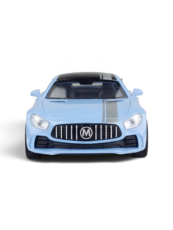 Mercedes-AMG GT R Sports Car Model Blue 1:36 Scale Diecast Car Model with Openable Doors LMI15653