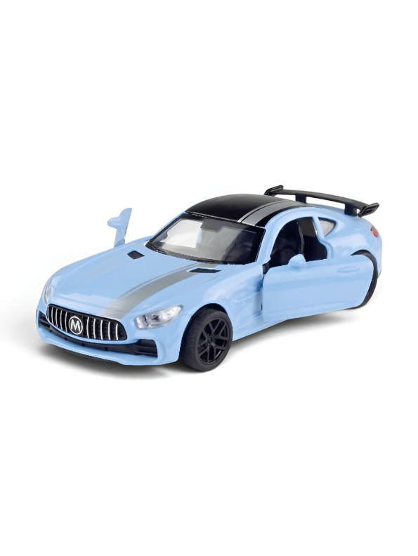 Mercedes-AMG GT R Sports Car Model Blue 1:36 Scale Diecast Car Model with Openable Doors LMI15653