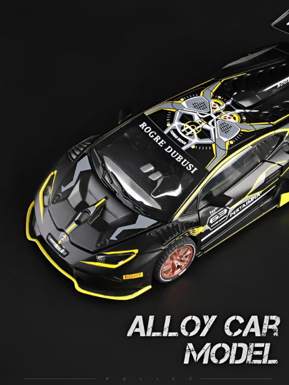 Lamborghini Huracán Super Trofeo EVO2 1:32 Scale Alloy Diecast Car – Black Roger Dubuis Edition Collectible Model Car TV3277