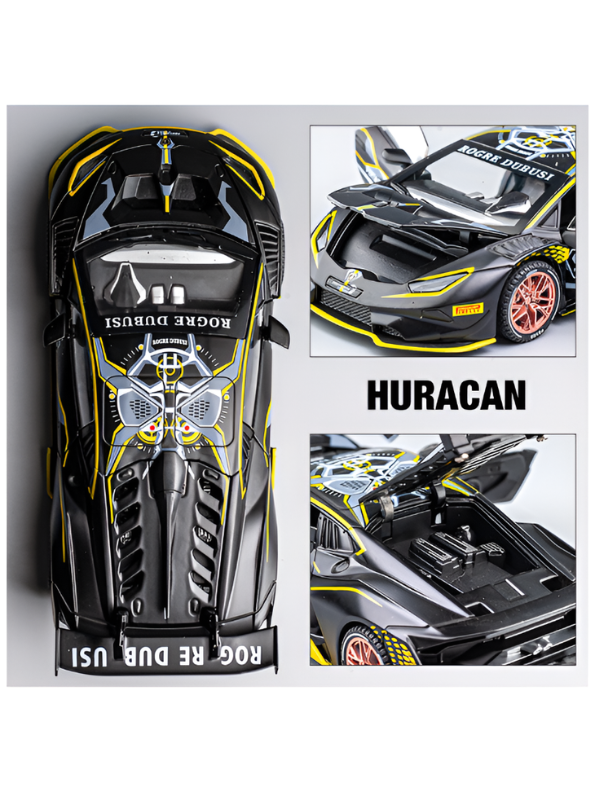 Lamborghini Huracán Super Trofeo EVO2 1:32 Scale Alloy Diecast Car – Black Roger Dubuis Edition Collectible Model Car TV3277