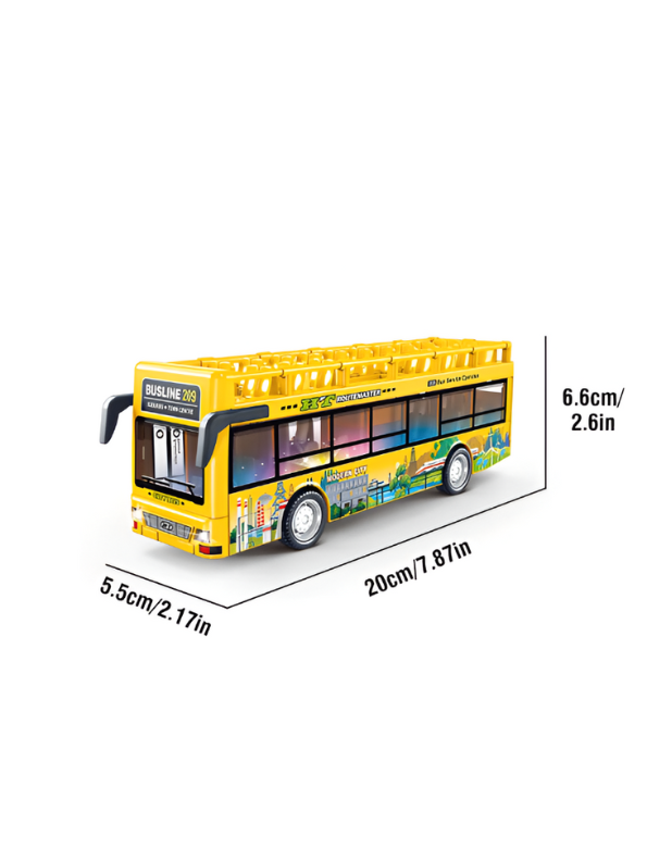 Bus Model Pull Back Vehicle City Bus Toy - Yellow NX15513
