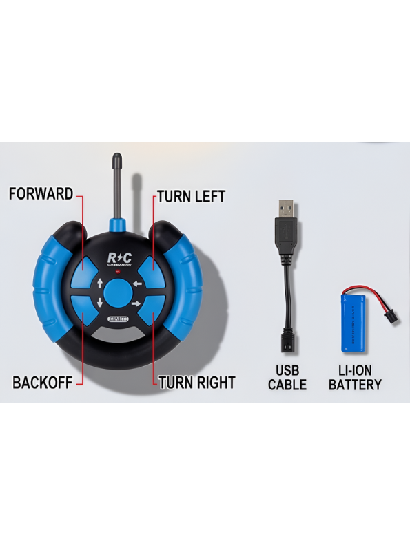 Bugatti Remote Control Car with LED Headlights – High-Speed RC Toy Car with Rechargeable Li-Ion Battery & Steering Wheel Remote, Gloss UV Finish Iridescent Blue Racing Car for Kids & Adults LMI16770
