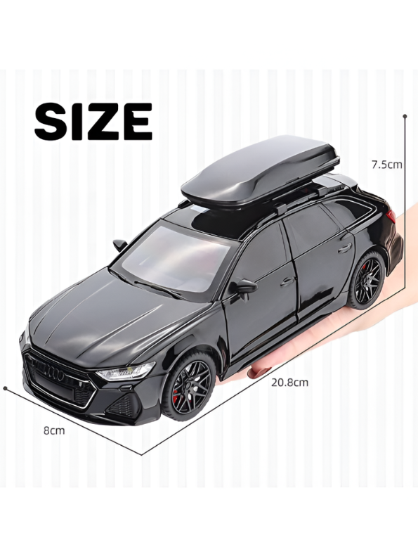 Audi RS6 Avant Model 1:24 Scale Diecast Car - Black Metal Collectible | TV4887