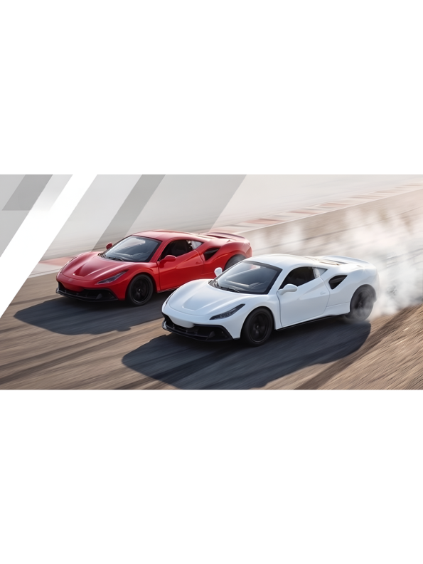 Diecast Supercar Set 1:36 Scale | 4-Pack Mini Ferrari & Bugatti Toy Models with Opening Doors & Engine Bay LMI11200