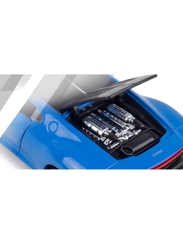 Diecast Supercar Set 1:36 Scale | 4-Pack Mini Ferrari & Bugatti Toy Models with Opening Doors & Engine Bay LMI11200