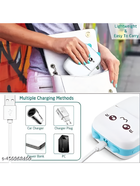 Cute Cat Wireless Pocket Printer - Portable Mini Bluetooth Thermal Photo Printer for Kids & DIY Journaling - Compact Inkless Label Maker Machine for Notes, Memos, and Scrapbooking TV5402
