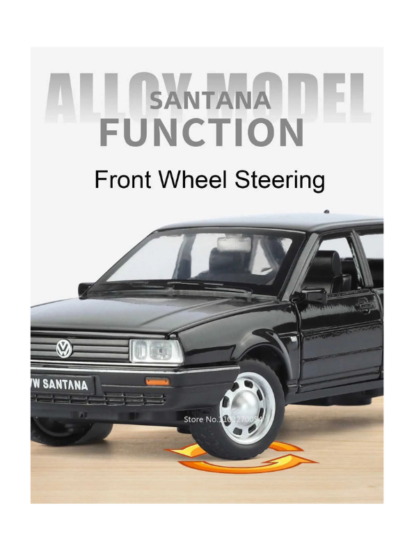 Volkswagen Santana 1:24 Diecast Car - Vintage Metal Model Toy Classic Collectible Toy Vehicle TV6752