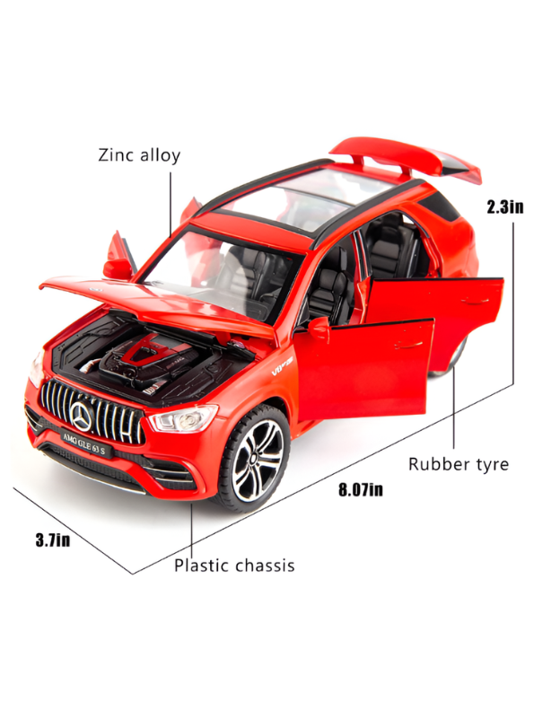 Mercedes-Benz AMG GLE 63 S Diecast Model Car 1:32 Scale – Premium Metal Luxury SUV Replica with Opening Doors & Sunroof, Collectible LMI15382