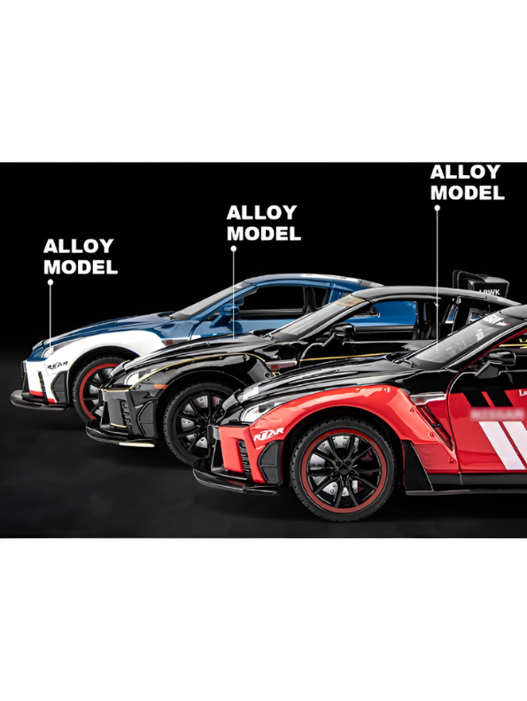 Nissan GT-R R35 Diecast Race Car 1:22 Scale GT3 Livery Metal Model Toy  Red Professional Collectible Display Vehicle TV6834