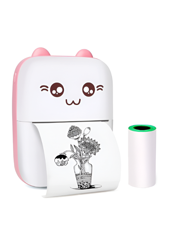 Mini Thermal Printer - Portable Bluetooth Wireless Pocket Printer for Photos, Labels, Notes & Scrapbooking - Inkless Instant Sticker Maker Machine Compatible with iOS & Android TV5402