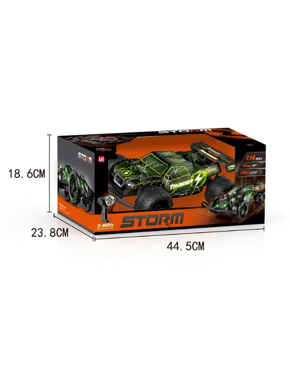 2.4GHz RC Thunderstorm Racing Car – 1:14 Scale High-Speed Off-Road Buggy for Kids & Adults | LMI15590