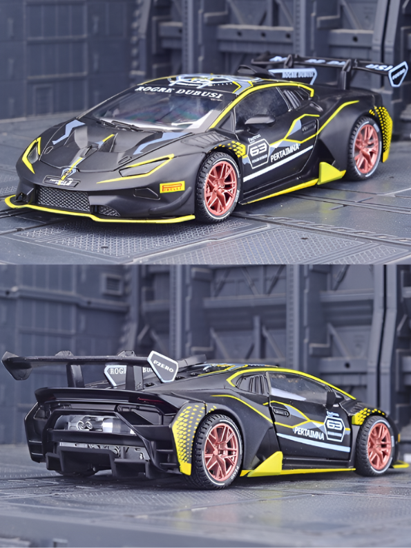 Lamborghini Huracán Super Trofeo EVO2 1:32 Scale Alloy Diecast Car – Black Roger Dubuis Edition Collectible Model Car TV3277