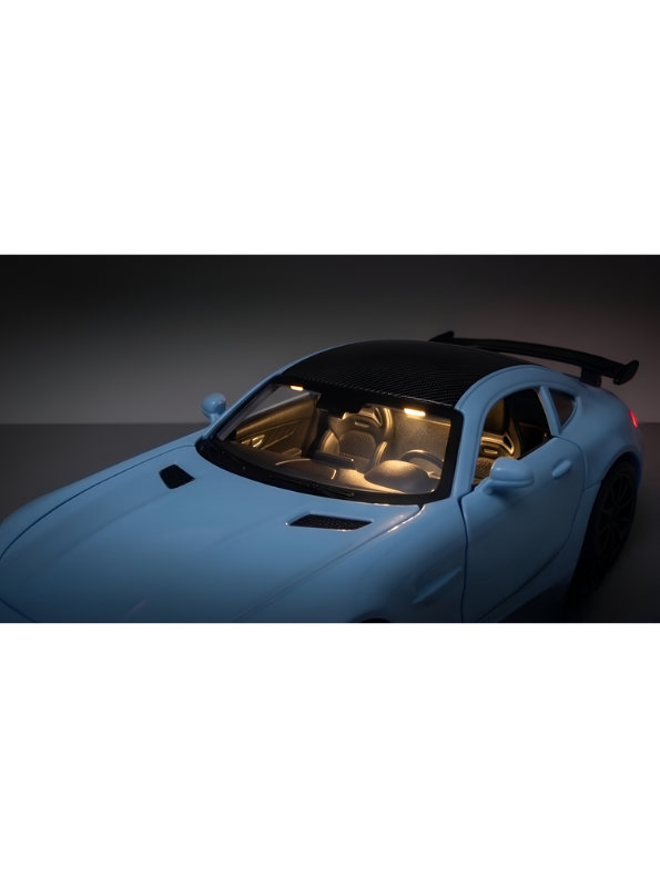 Premium 4-Piece Diecast Supercar Diecast Model Car | 1:36 Scale Pull-Back Metal Cars with Sound, Lights, and Opening Doors LMI13441