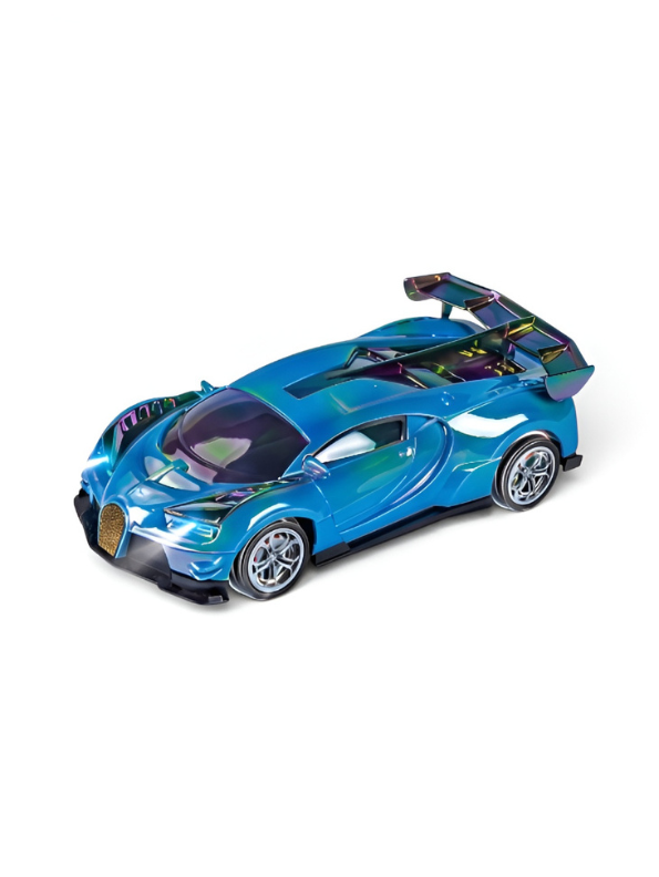 Bugatti Remote Control Car with LED Headlights – High-Speed RC Toy Car with Rechargeable Li-Ion Battery & Steering Wheel Remote, Gloss UV Finish Iridescent Blue Racing Car for Kids & Adults LMI16770