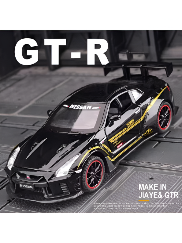 Black Nissan GT-R R35 1:22 Scale Collectible Toy Car High-Quality Diecast Vehicle for Car Enthusiasts TV6834
