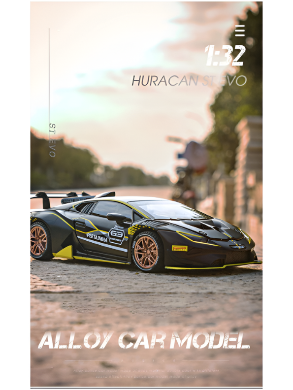 Lamborghini Huracán Super Trofeo EVO2 1:32 Scale Alloy Diecast Car – Black Roger Dubuis Edition Collectible Model Car TV3277