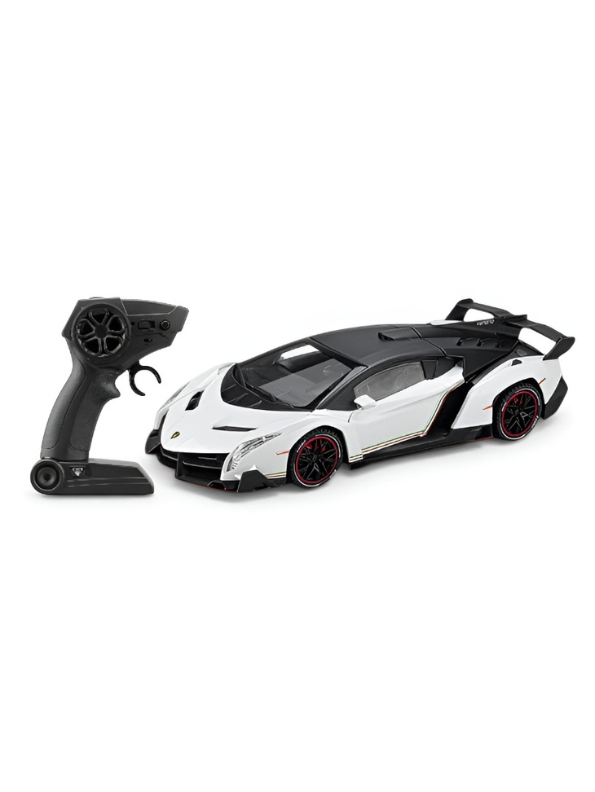 Lamborghini Veneno 1:24 Scale Remote Control Car – Diecast Alloy Body RC Supercar with Pistol Grip Transmitter | Special Edition Racing Toy for Kids & Collectors LMI16577