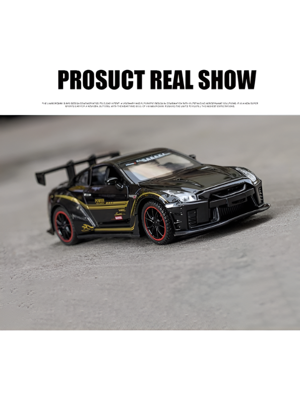 Black Nissan GT-R R35 1:22 Scale Collectible Toy Car High-Quality Diecast Vehicle for Car Enthusiasts TV6834