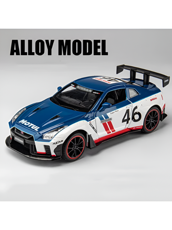 Nissan GT-R R35 1:22 Diecast -  Motul Livery Zinc Alloy Body Rubber Wheels Professional Grade Scale Model Vehicle TV6834