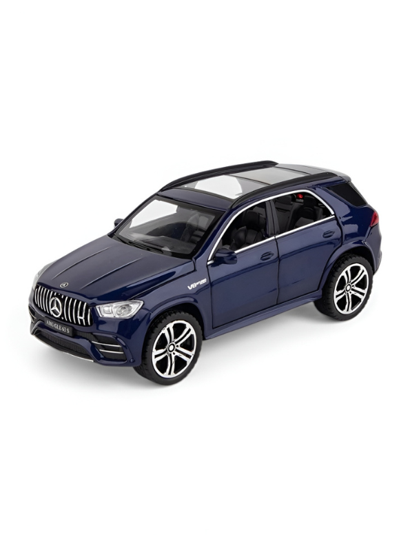 Blue Mercedes-Benz AMG GLE 63 S Diecast Model Car 1:32 Scale – Premium Metal Luxury SUV Replica with Opening Doors & Sunroof, Collectible LMI15382