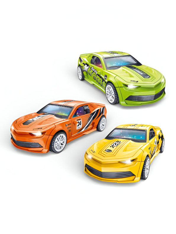 1:32 Scale Diecast Racing Cars – Set of 3 Camaro-Style Pull Back Toy Cars with Lights & Sound – Metal Alloy Sport Car Models for Kids NX15808