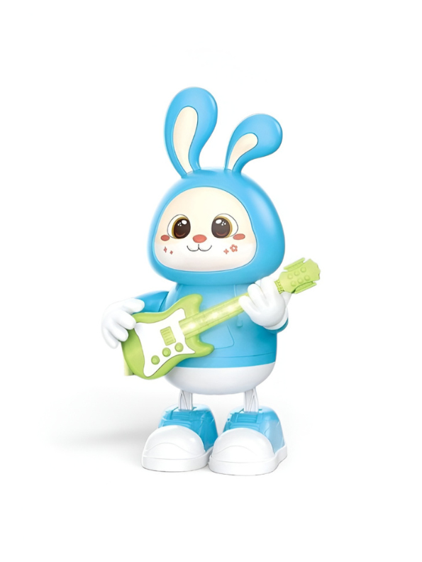 Dancing Rabbit Guitarist Toy with Music and Lights – Interactive Musical Bunny Robot Toy for Toddlers, Battery Operated Walking & Singing Toy for Kids Aged 3+ LMI11196