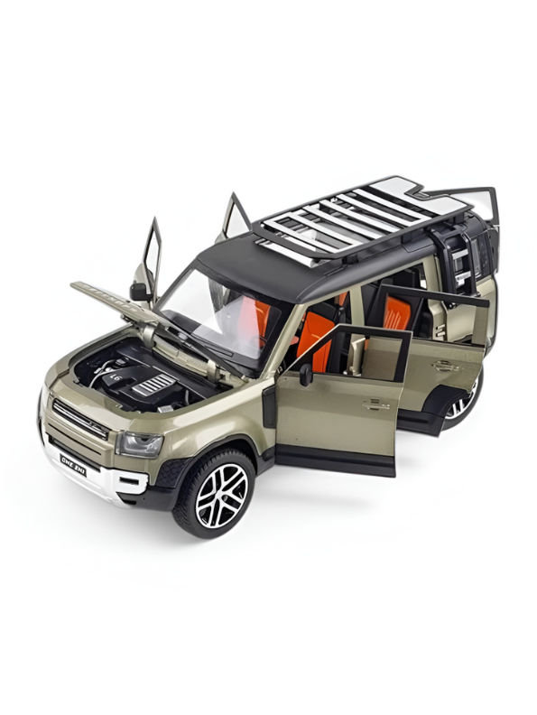 Land Rover Defender Toy Car - 1/24 Scale Die-Cast Metal Off-Road SUV Model – Realistic Miniature Vehicle for Kids and Adult Collectors LMI15617