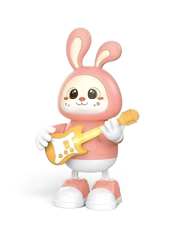 Dancing Rabbit Guitarist Toy with Music and Lights – Interactive Musical Bunny Robot Toy for Toddlers, Battery Operated Walking & Singing Toy for Kids Aged 3+ LMI11196