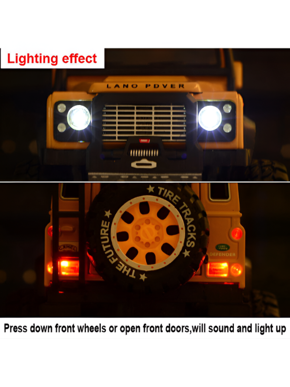 Land Rover Defender 1:24 Scale Diecast Off-Road SUV – Camel Trophy Edition Roof Rack & Detailed Accessories - Free Car Inside - LMI16541