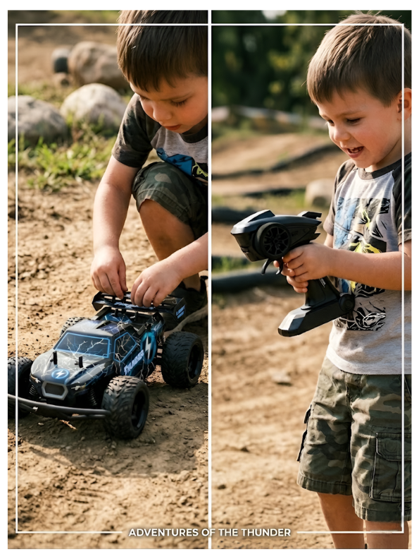2.4GHz RC Thunderstorm Racing Car – Blue 1:14 Scale High-Speed Off-Road Buggy for Kids & Adults | LMI15590
