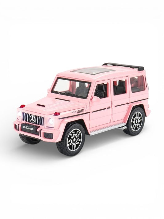 Mercedes-Benz G-Wagon Plastic Toy Car - Pink SUV Model for Kids - Durable G-Class Off-Road Vehicle Play Toy LMI15686