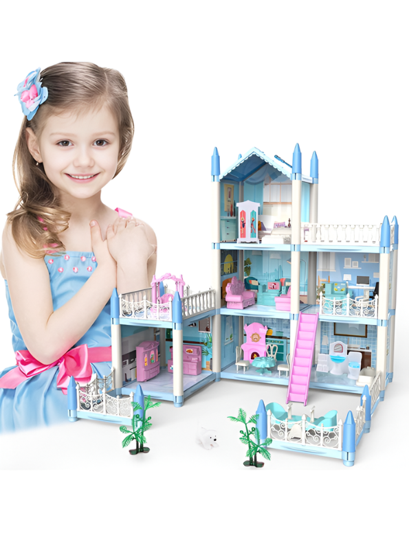 DIY 3-Story Dollhouse Playset TV6341.