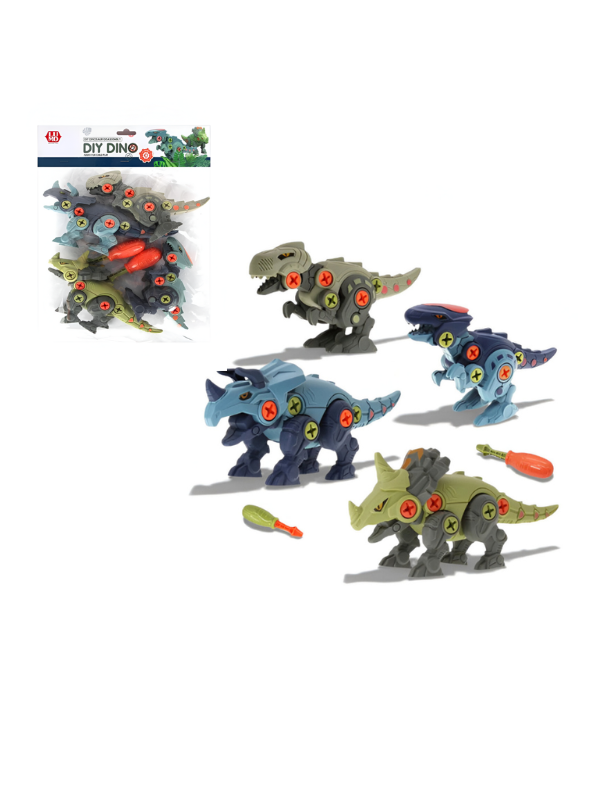 DIY Dinosaur Construction Toys for Kids – STEM Learning Set with Tools LMI14207.