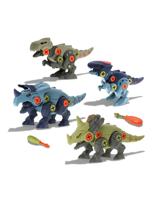 DIY Dinosaur Construction Toys for Kids – STEM Learning Set with Tools LMI14207.