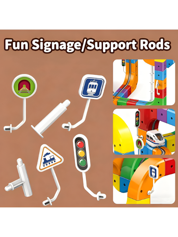 DIY Magic Cube Track Toy Set – 3D Flexible Rail Building Blocks with USB Rechargeable Electric Train MD675.