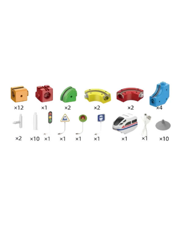 DIY Magic Cube Track Toy Set – 3D Flexible Rail Building Blocks with USB Rechargeable Electric Train MD675.