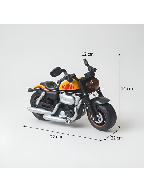 DIY Take-Apart Cruiser Motorcycle Toy – Build-Your-Own Friction Powered Superbike Kit with Screwdriver NX16720.