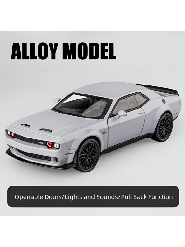 Dodge Challenger SRT Hellcat Redeye 1/24 Scale Diecast Model - Grey Widebody Edition LMI15016