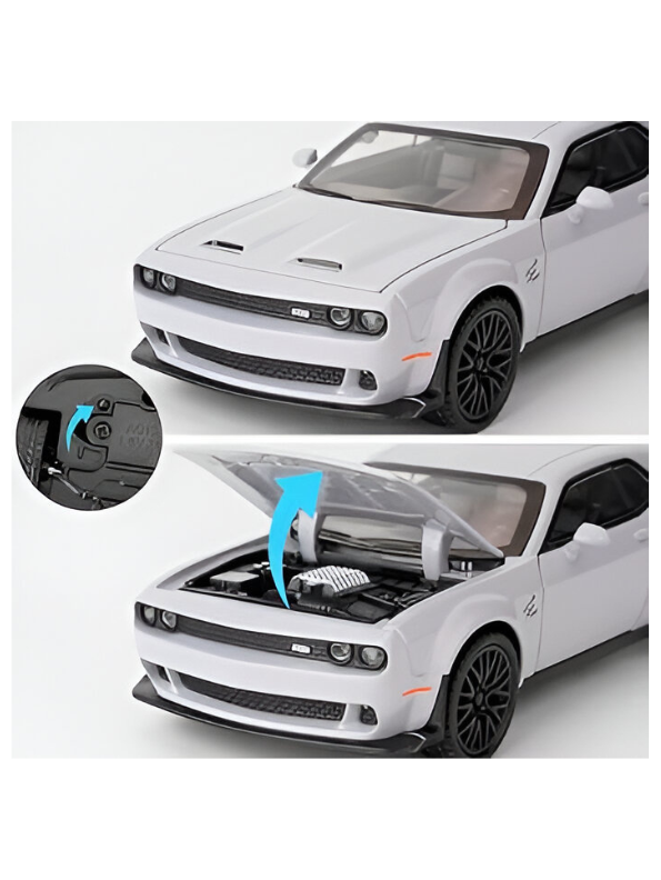 Dodge Challenger SRT Hellcat Redeye 1/24 Scale Diecast Model - Grey Widebody Edition LMI15016
