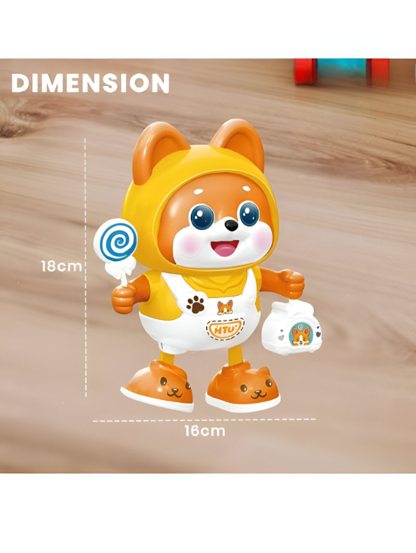 HTU Electronic Dancing Dog Toy – Cute Shiba Inu Walking & Musical Robot Puppy for Toddlers & Preschoolers LMI14040.