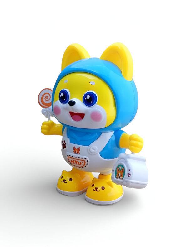 Blue HTU Electronic Dancing Dog Toy – Cute Shiba Inu Walking & Musical Robot Puppy for Toddlers & Preschoolers LMI14040.