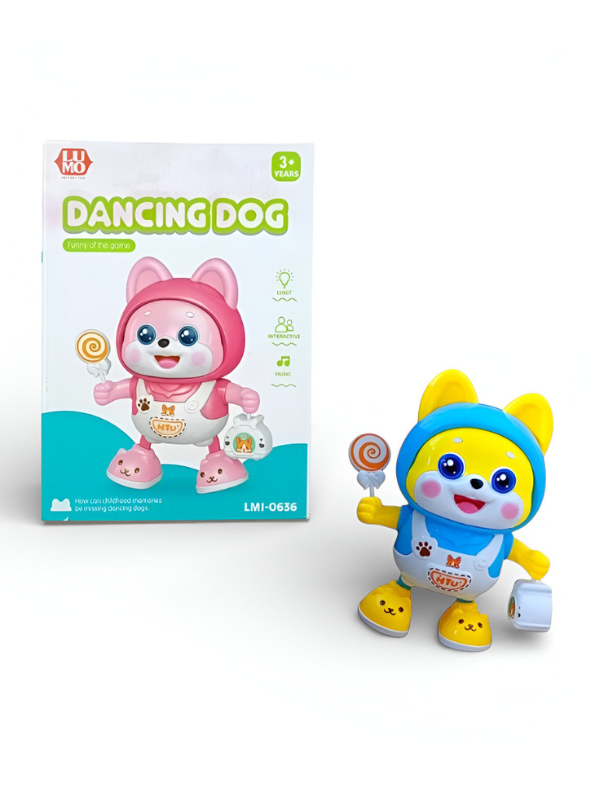 Blue HTU Electronic Dancing Dog Toy – Cute Shiba Inu Walking & Musical Robot Puppy for Toddlers & Preschoolers LMI14040.