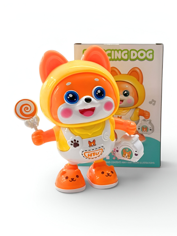 HTU Electronic Dancing Dog Toy – Cute Shiba Inu Walking & Musical Robot Puppy for Toddlers & Preschoolers LMI14040.