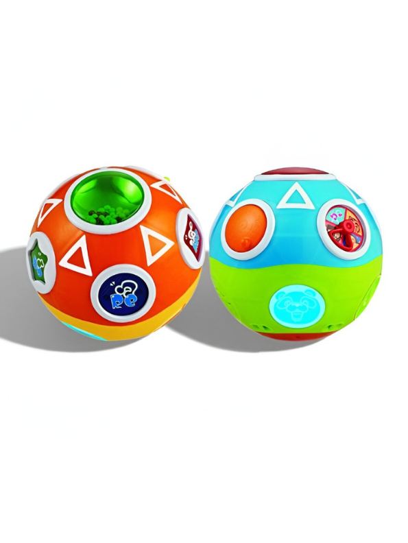 Abero Musical Spin Ball for Toddlers – Interactive Early Learning Sensory Toy with Lights, Animal Sounds & Hand-Eye Coordination Development NX11245