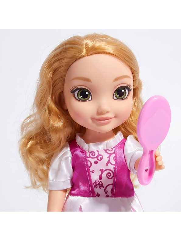 Princess Doll Pretend Play Set – Blonde Hair Styling Toy Doll with Beauty Accessories, Birthday Gift for Girls and Toddlers LMI11751