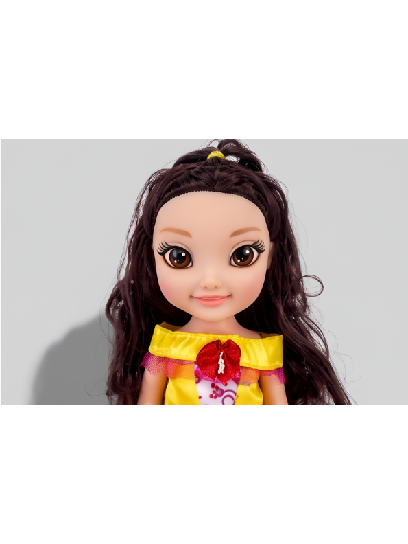 Pretty Princess Fashion Doll Gift Set – Includes Yellow Ballgown Dress, Toy Mirror, Comb Toy For Kids LMI11751